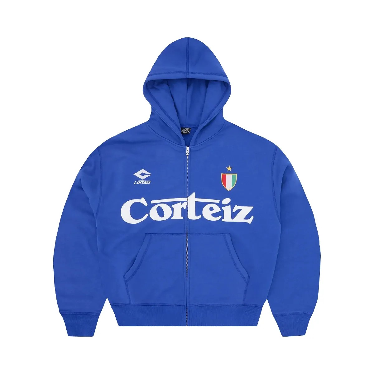 Corteiz Ghini Zip Hoodie Royal Blue - HypeFly India View 1