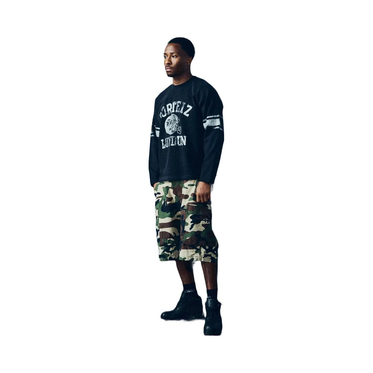 Corteiz Gridiron Ls Black - HypeFly India View 4