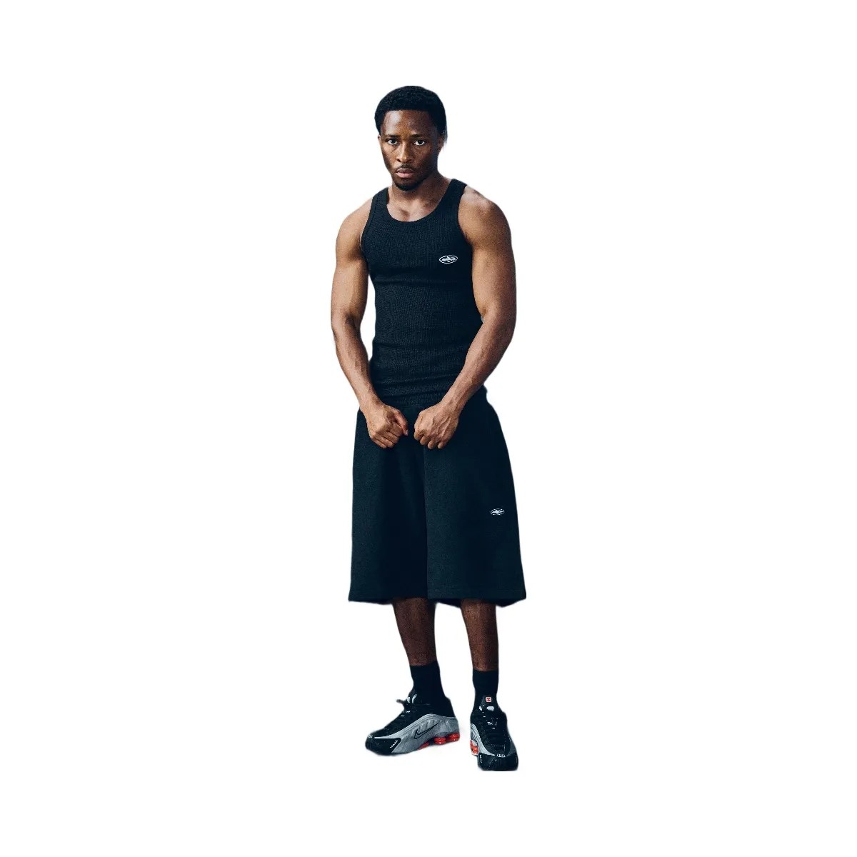 Corteiz Mini Island Sweatshort Black - HypeFly India View 4