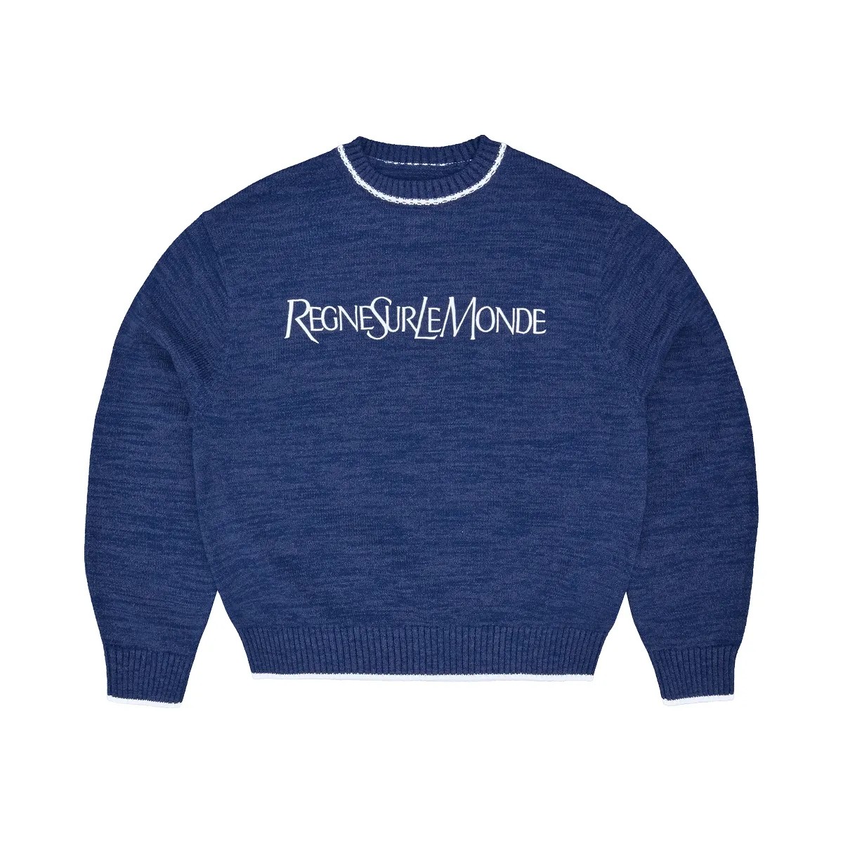 Corteiz Rslm Knit Crewneck Navy - HypeFly India View 1