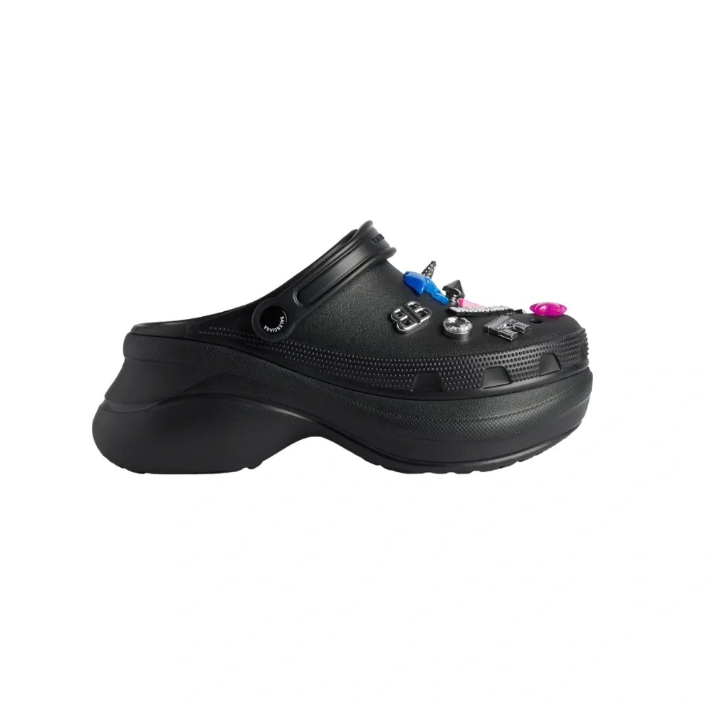 Crocs x Balenciaga Mule Jibbitz 'Black' - HypeFly India View 1