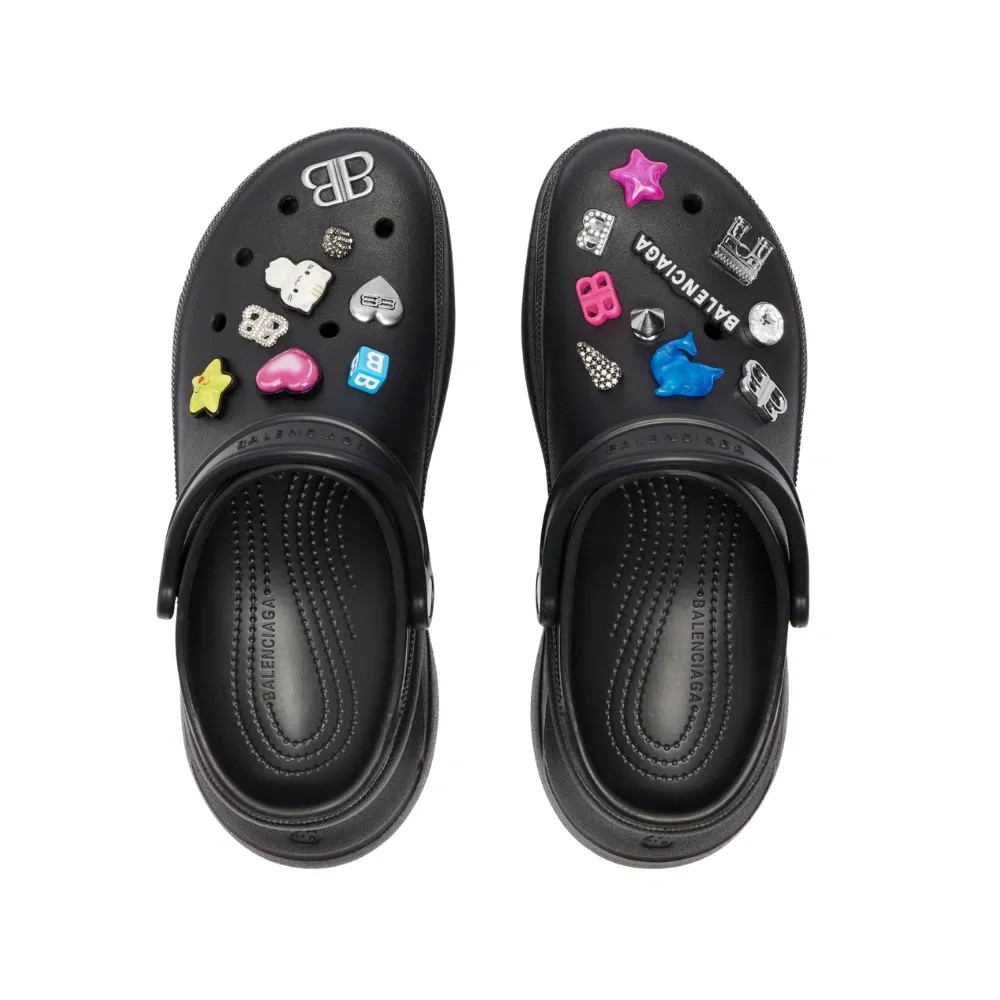 Crocs x Balenciaga Mule Jibbitz 'Black' - HypeFly India View 5