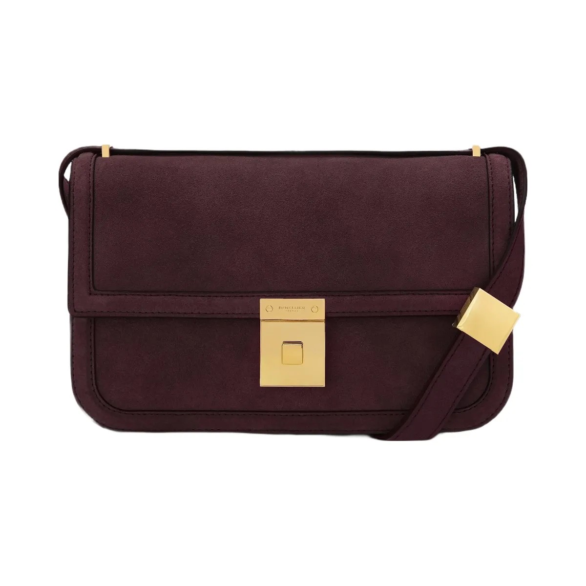 DeMellier The Paris Crossbody burgundy suede - HypeFly India View 1