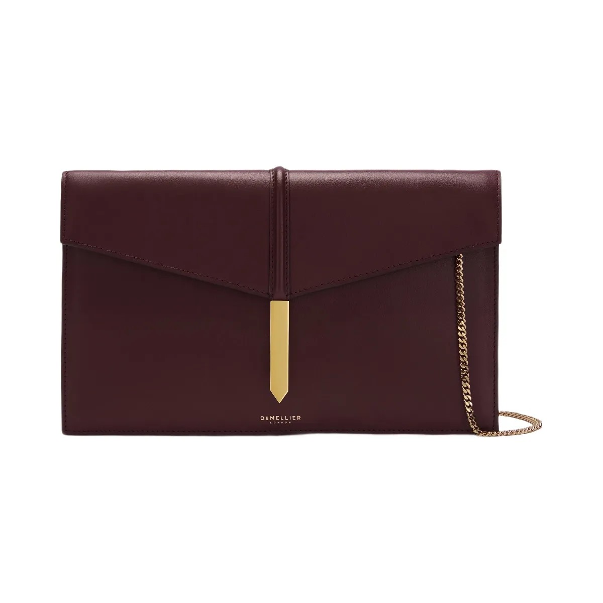 DeMellier The Tokyo Clutch burgundy smooth - HypeFly India View 1