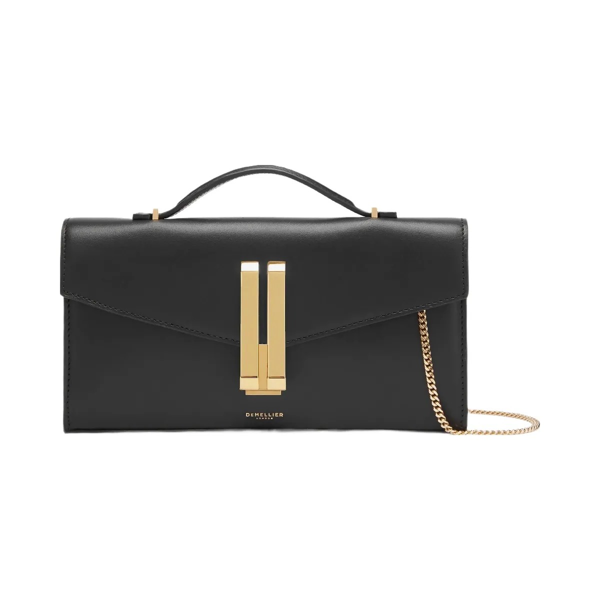 DeMellier The Vancouver Clutch black smooth - HypeFly India View 1