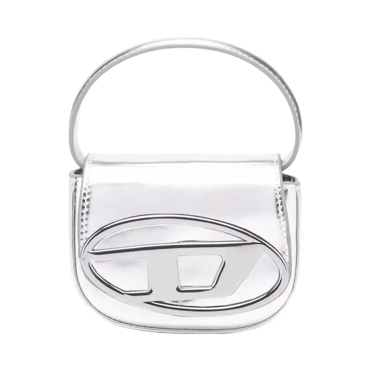 Diesel 1Dr Xs Mini Bag With D Plaque Silver - HypeFly India View 1