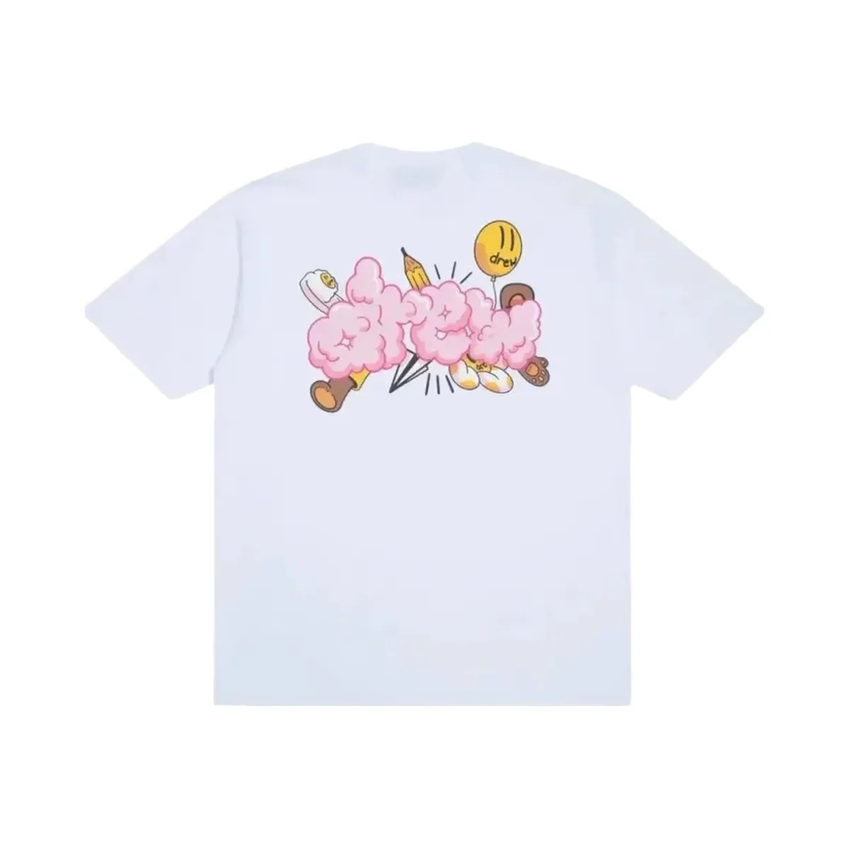 Drew House Doodle Joy White T-Shirt - HypeFly India View 1
