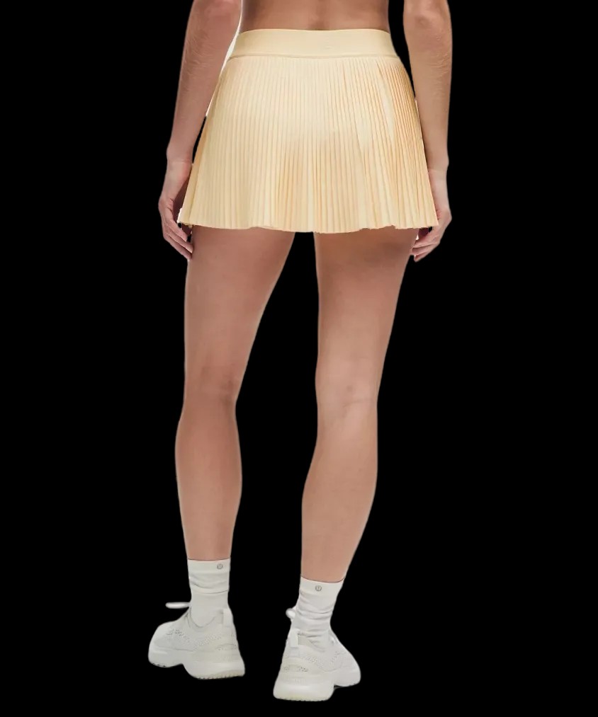 Lululemon Varsity High-Rise Pleated Tennis Skirt Butter Cream - HypeFly India View 3