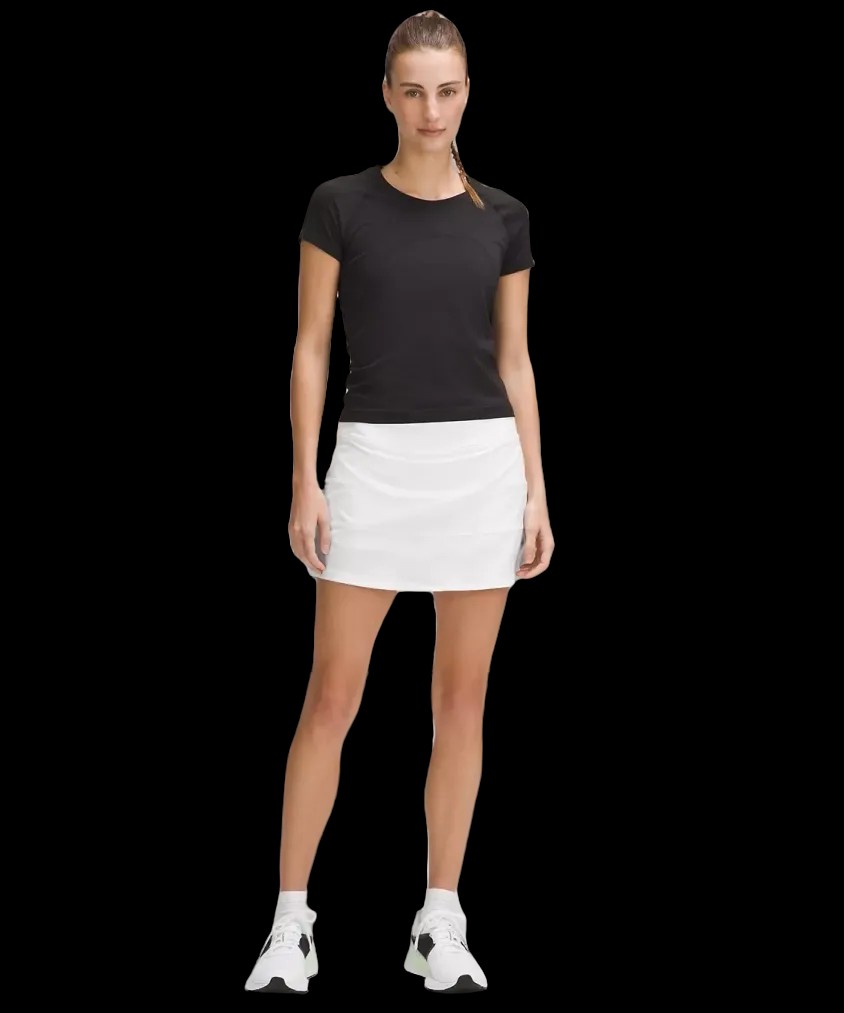 Lululemon Pace Rival Mid-Rise Skirt Long White - HypeFly India View 2