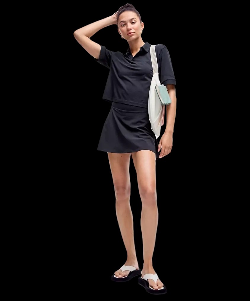 Lululemon Lightweight High-Rise Tennis Skirt Black - HypeFly India View 2