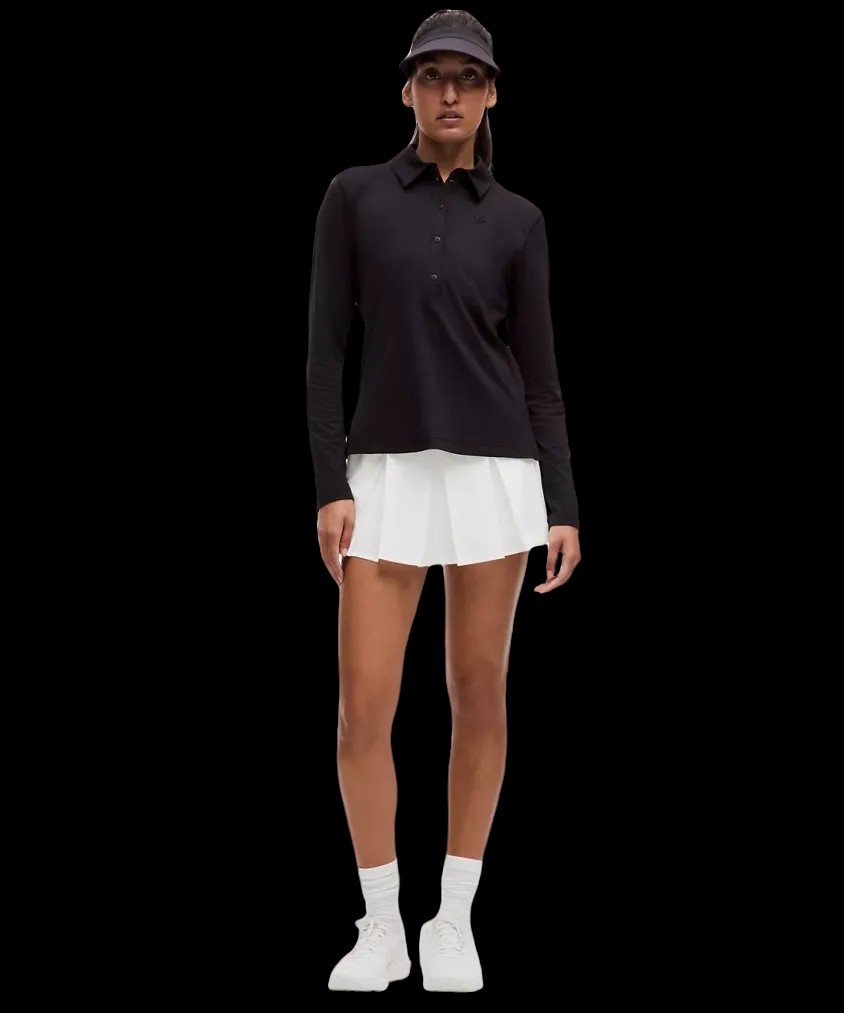 Lululemon Box-Pleat High-Rise Tennis Skirt White/Black - HypeFly India View 2