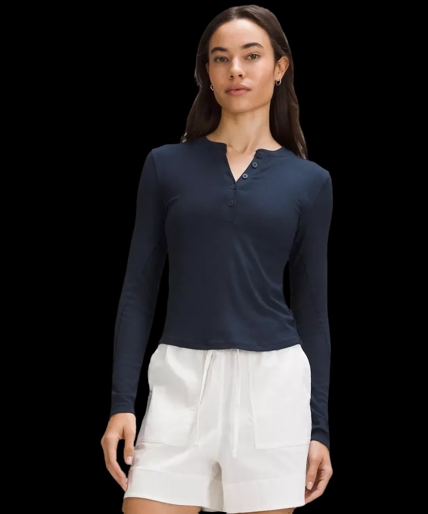 Lululemon Hold Tight Long-Sleeve Henley True Navy - HypeFly India View 1