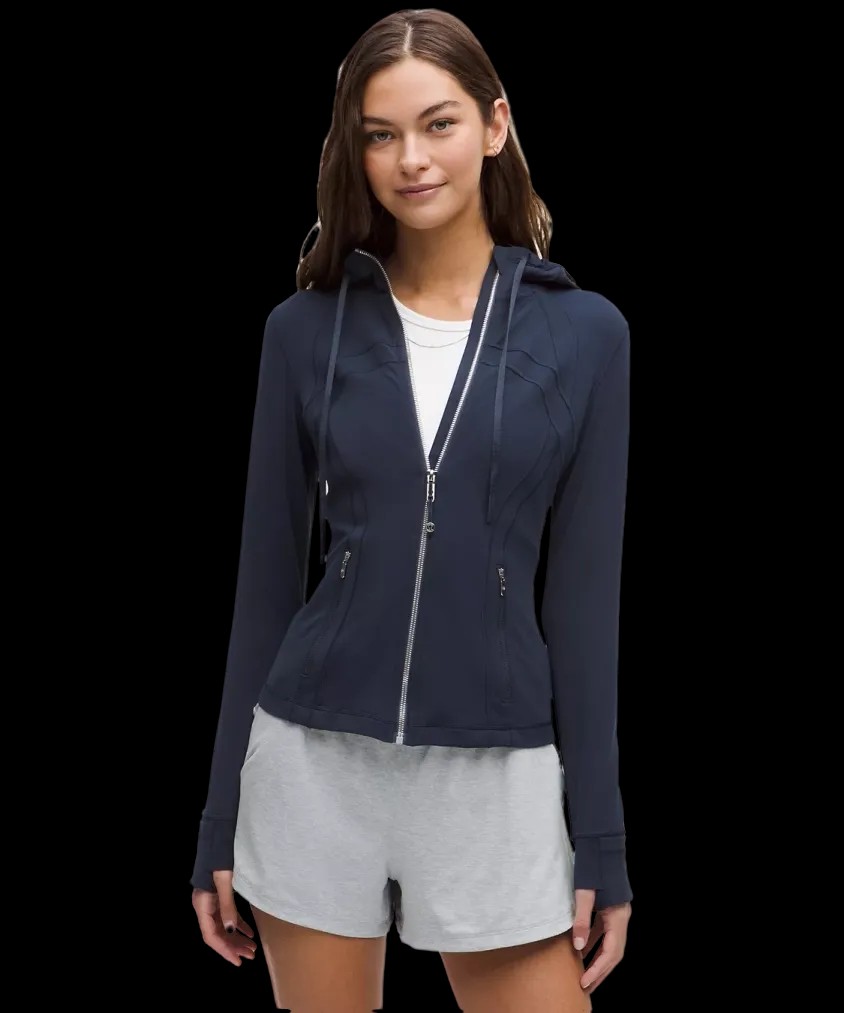 Lululemon Define Hooded Jacket Nulu True Navy/Mirror Silver - HypeFly India View 1