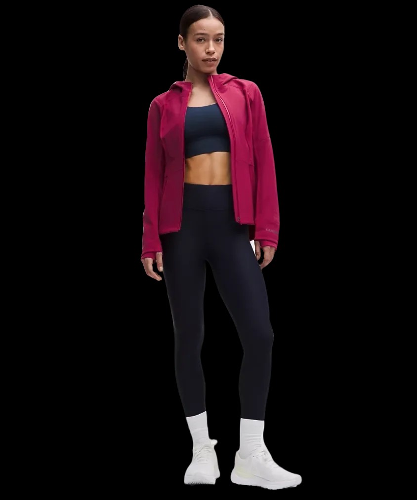 Lululemon Cross Chill Performance Jacket Magenta Smoke - HypeFly India View 2