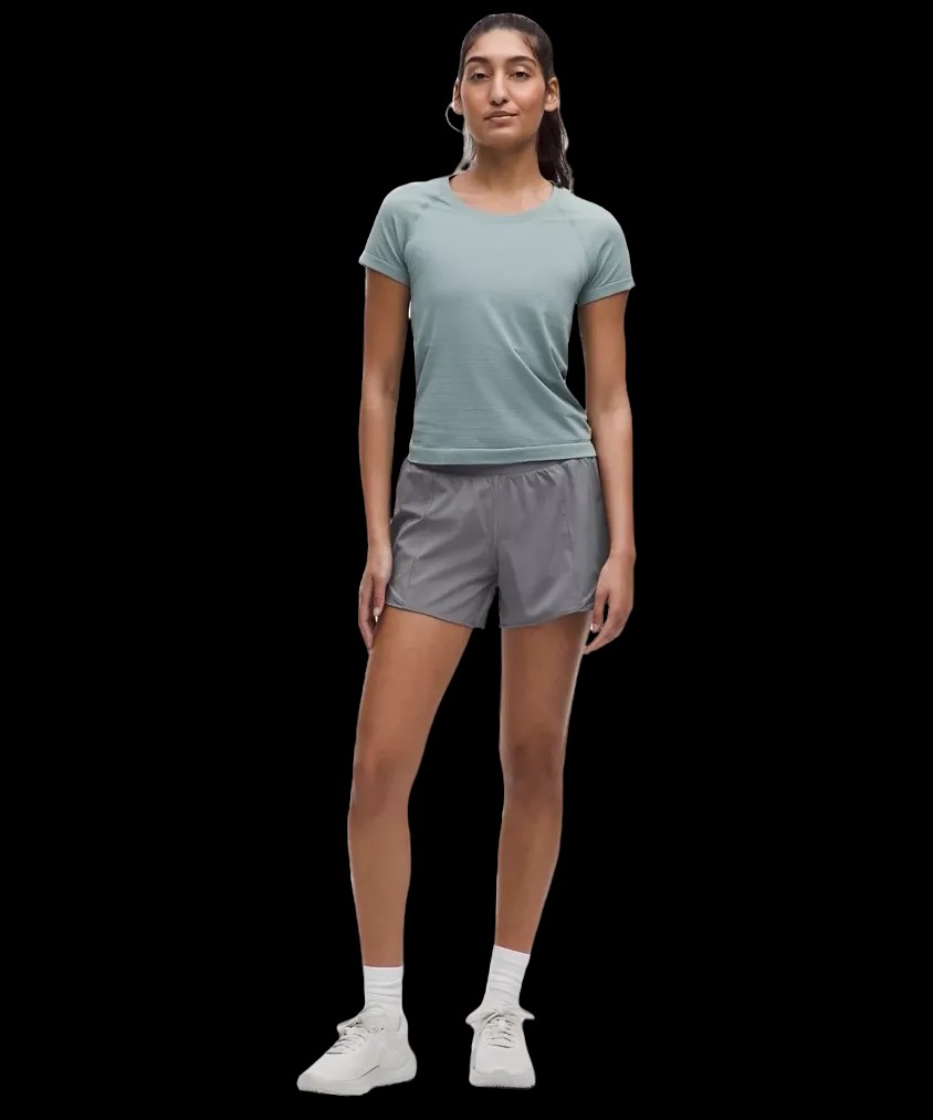 Lululemon Hotty Hot High-Rise Lined Short 4" Solar Grey - HypeFly India View 2