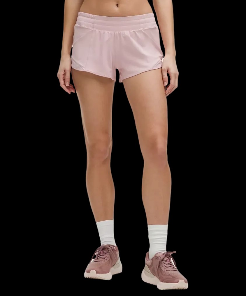 Lululemon Hotty Hot Low-Rise Lined Short 2.5" Pink Haze - HypeFly India View 1