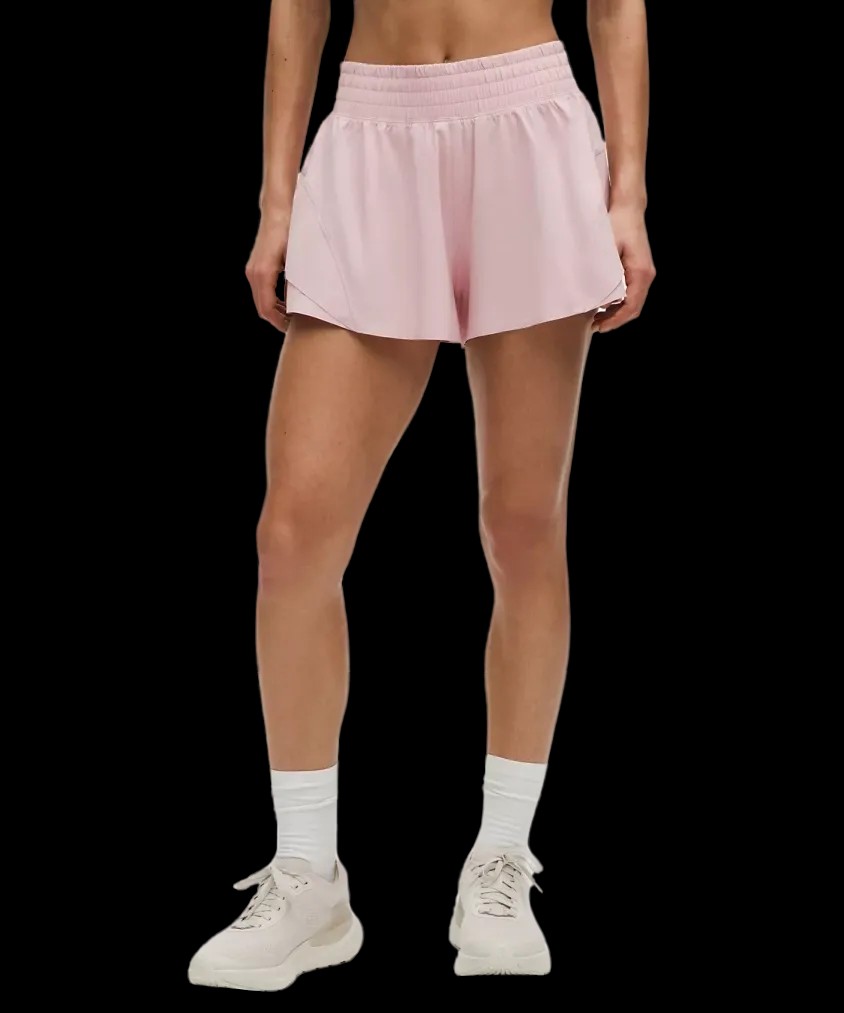 Lululemon Shake It Out High-Rise Running Short 2.5" Pink Haze - HypeFly India View 1