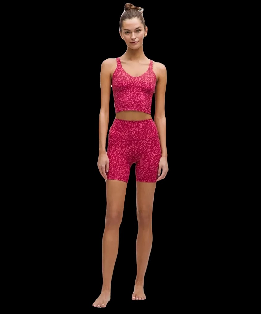 Lululemon Align High-Rise Short 6" Leopard Daisy Desert Red Magenta Smoke - HypeFly India View 3