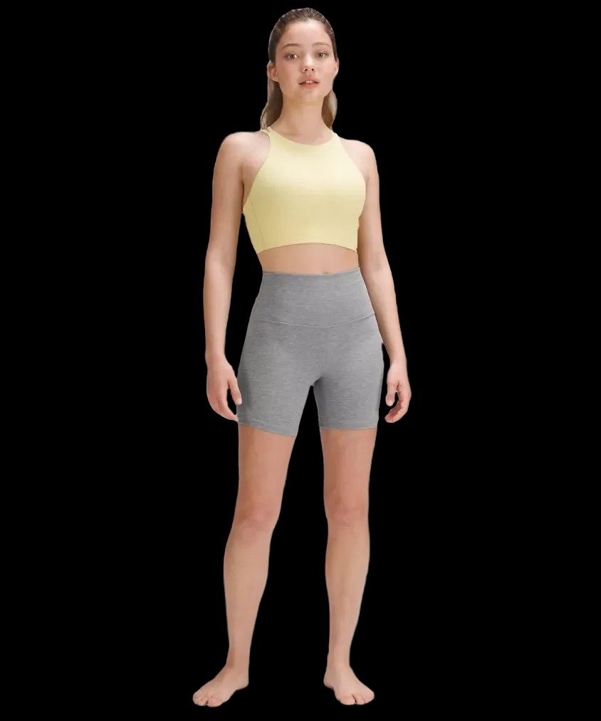 Lululemon Align High-Rise Short 6" Heathered Core Medium Grey - HypeFly India View 3