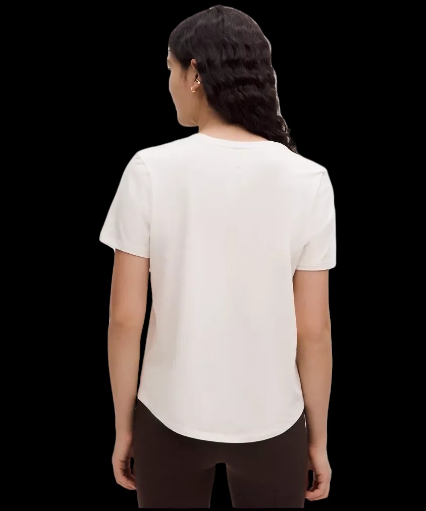 Lululemon Love Curved-Hem Crewneck T-Shirt Light Ivory - HypeFly India View 3