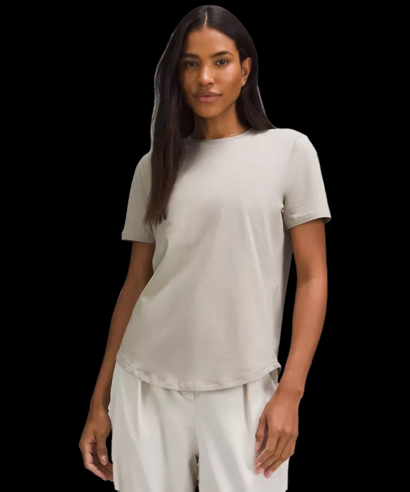 Lululemon Love Curved-Hem Crewneck T-Shirt Riverstone - HypeFly India View 1