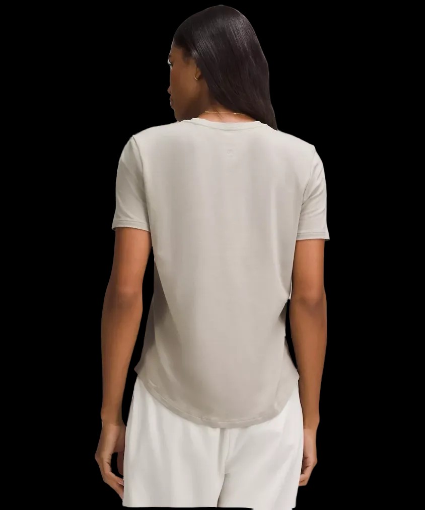 Lululemon Love Curved-Hem Crewneck T-Shirt Riverstone - HypeFly India View 2