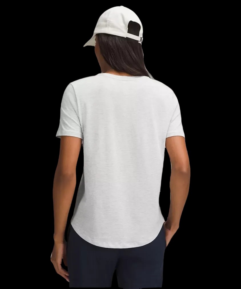 Lululemon Love Curved-Hem Crewneck T-Shirt Heathered Core Ultra Light Grey - HypeFly India View 3