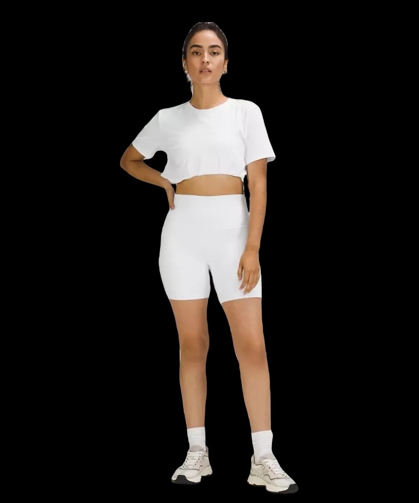 Lululemon Love Curved-Hem Crewneck T-Shirt White - HypeFly India View 2