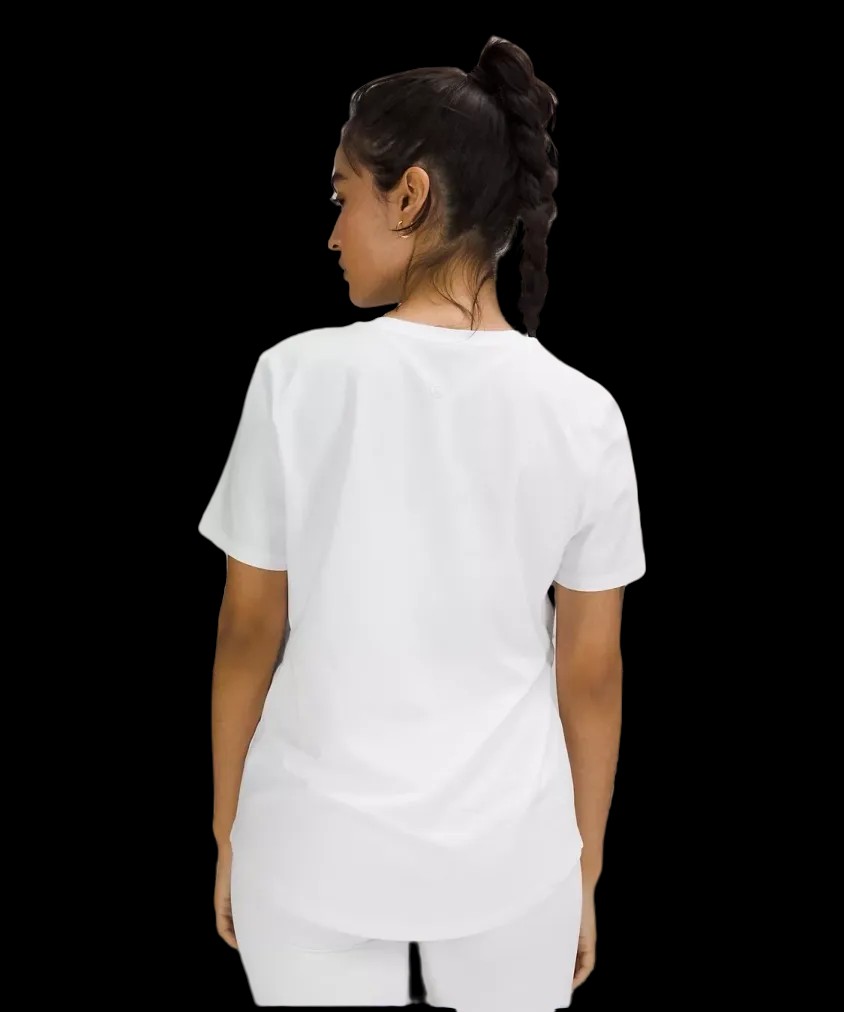 Lululemon Love Curved-Hem Crewneck T-Shirt White - HypeFly India View 3