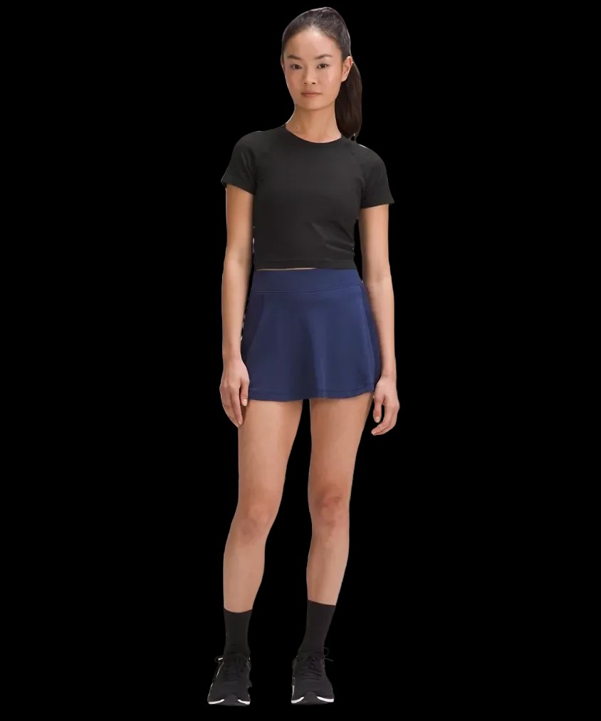Lululemon Swiftly Tech Cropped Short-Sleeve Shirt 2.0 Black - HypeFly India View 2