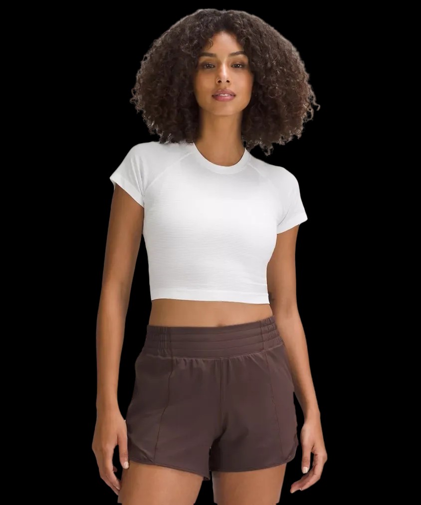 Lululemon Swiftly Tech Cropped Short-Sleeve Shirt 2.0 White - HypeFly India View 1