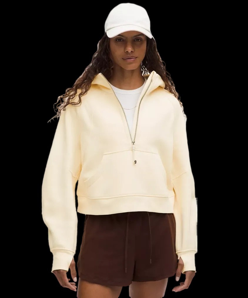 Lululemon Scuba Oversized Half-Zip Hoodie Butter Cream - HypeFly India View 1