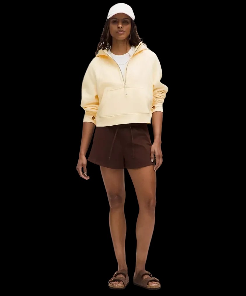 Lululemon Scuba Oversized Half-Zip Hoodie Butter Cream - HypeFly India View 2