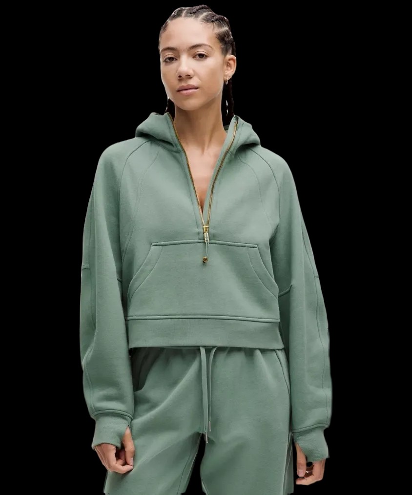 Lululemon Scuba Oversized Half-Zip Hoodie Crater Blue/Gold - HypeFly India View 1
