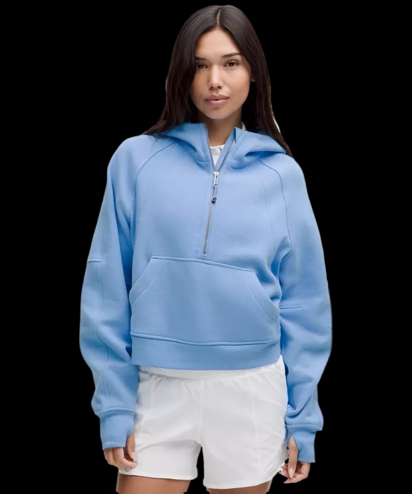 Lululemon Scuba Oversized Half-Zip Hoodie Aero Blue - HypeFly India View 1