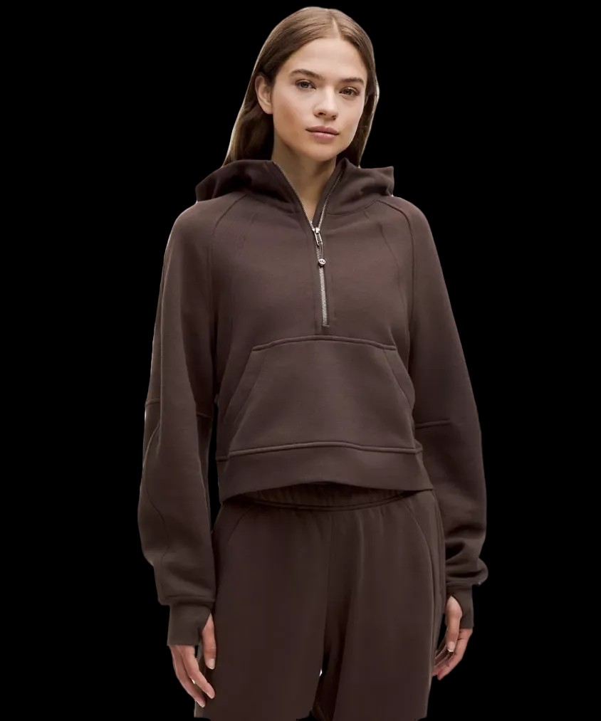 Lululemon Scuba Oversized Half-Zip Hoodie Espresso - HypeFly India View 1