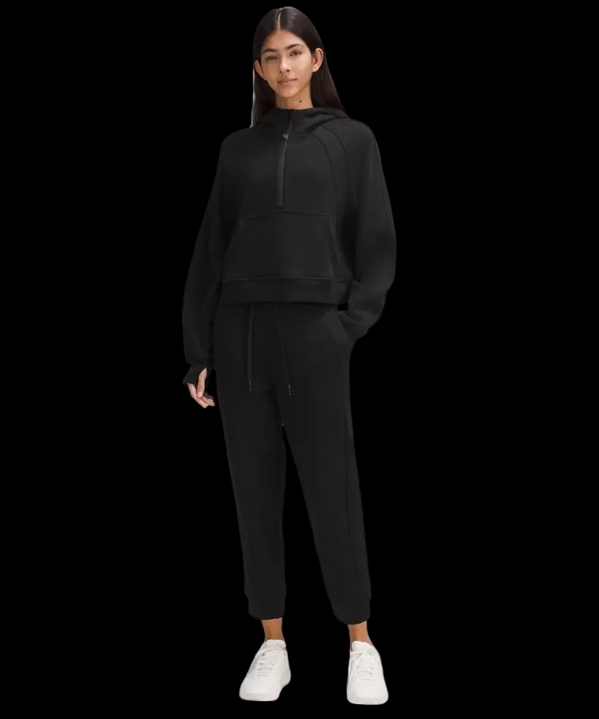 Lululemon Scuba Oversized Half-Zip Hoodie Black - HypeFly India View 2