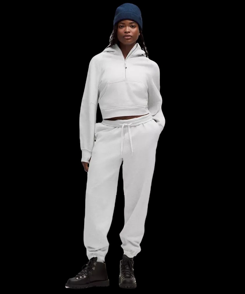 Lululemon Scuba Oversized Half-Zip Hoodie Heathered Core Ultra Light Grey - HypeFly India View 2