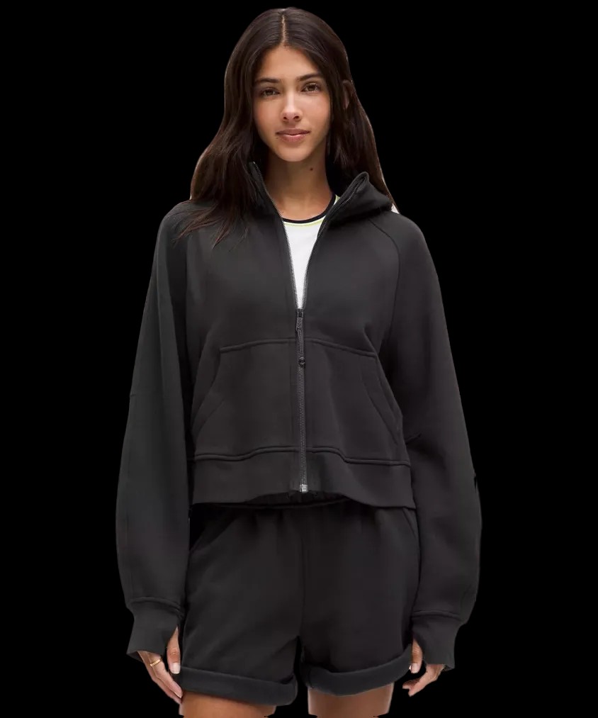 Lululemon Scuba Oversized Full-Zip Hoodie Black - HypeFly India View 1