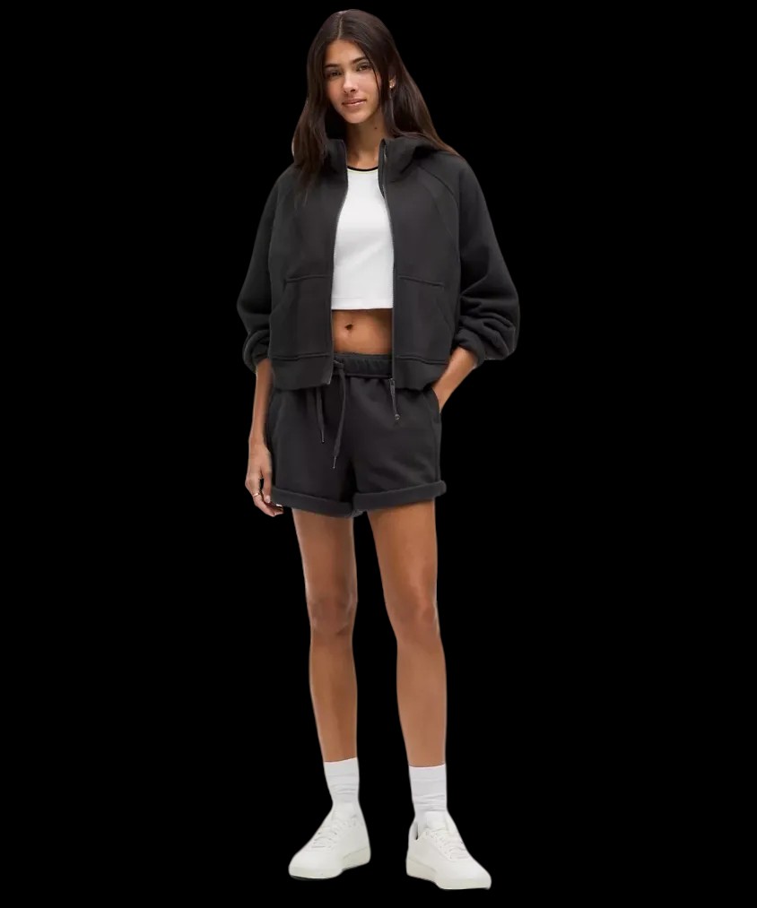 Lululemon Scuba Oversized Full-Zip Hoodie Black - HypeFly India View 3