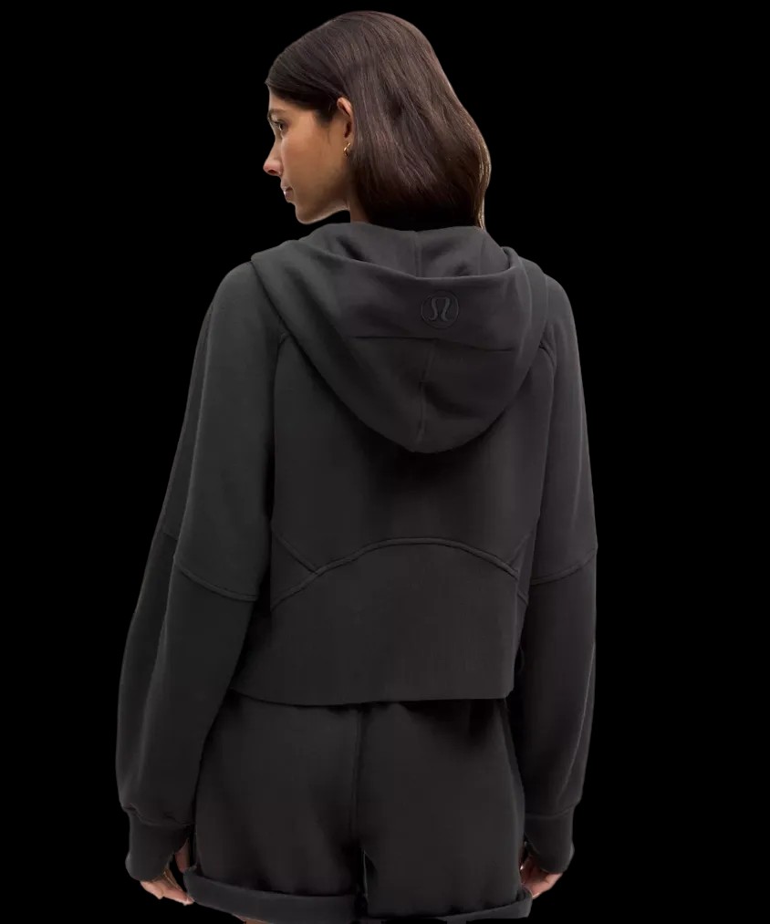 Lululemon Scuba Oversized Full-Zip Hoodie Black - HypeFly India View 2