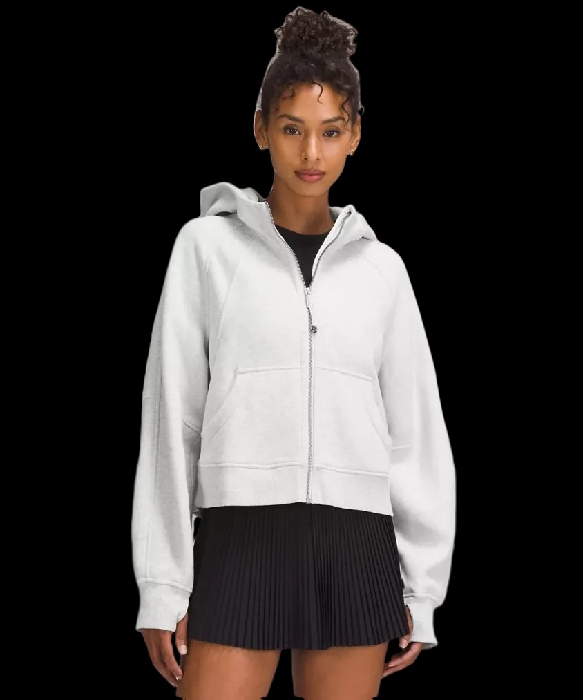 Lululemon Scuba Oversized Full-Zip Hoodie Heathered Core Ultra Light Grey - HypeFly India View 1