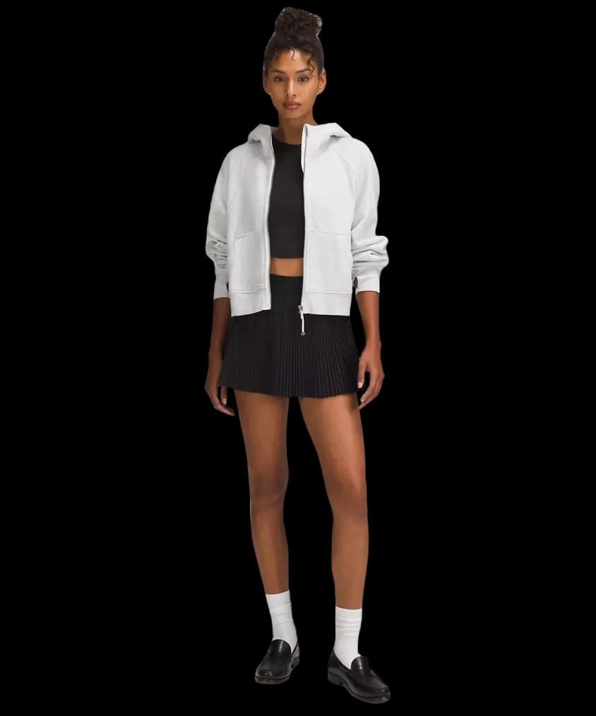 Lululemon Scuba Oversized Full-Zip Hoodie Heathered Core Ultra Light Grey - HypeFly India View 2