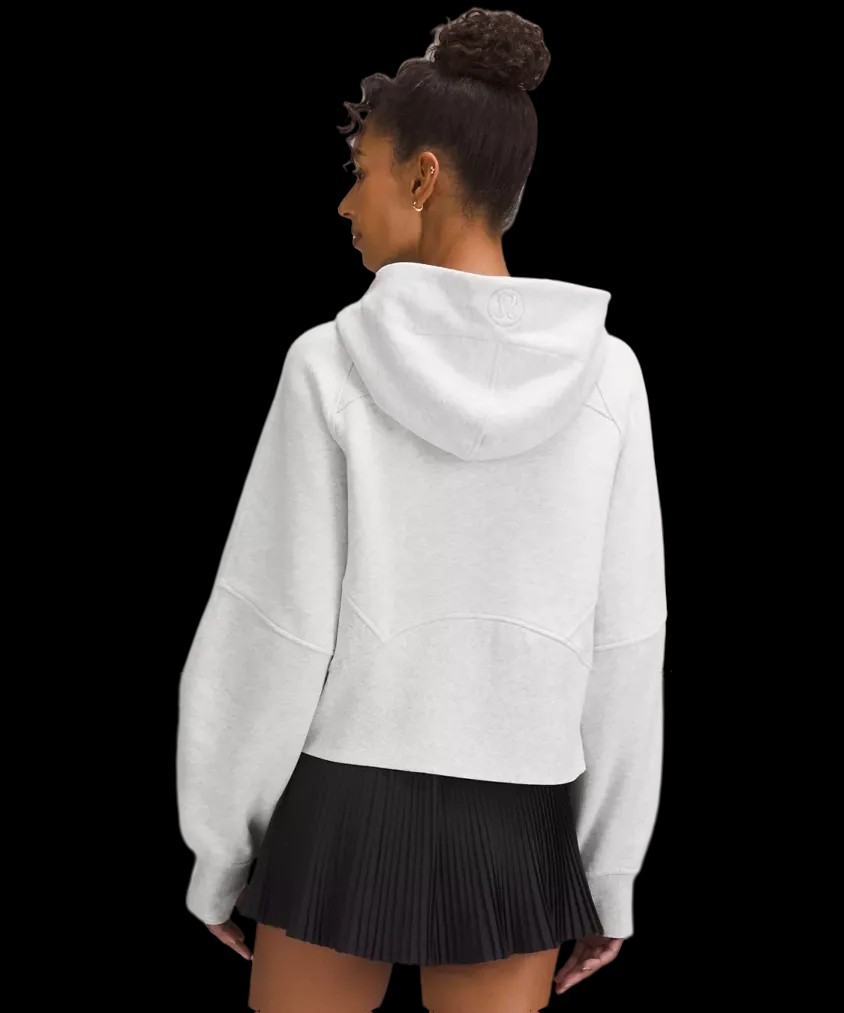 Lululemon Scuba Oversized Full-Zip Hoodie Heathered Core Ultra Light Grey - HypeFly India View 3
