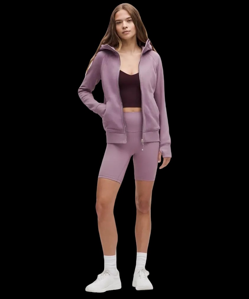 Lululemon Scuba Full-Zip Hoodie Lavender Lux/Mirror Silver - HypeFly India View 2