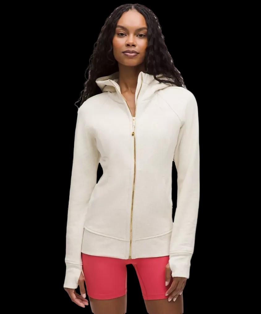 Lululemon Scuba Full-Zip Hoodie Heathered Light Ivory/Gold - HypeFly India View 1