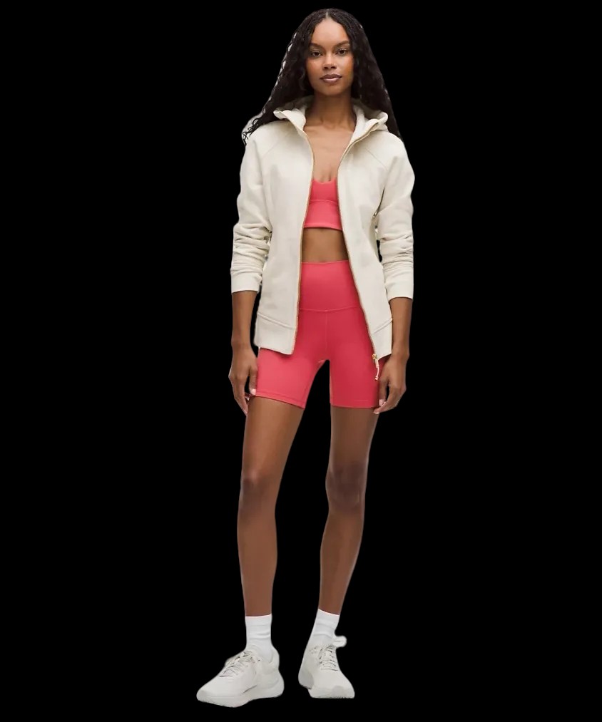 Lululemon Scuba Full-Zip Hoodie Heathered Light Ivory/Gold - HypeFly India View 2