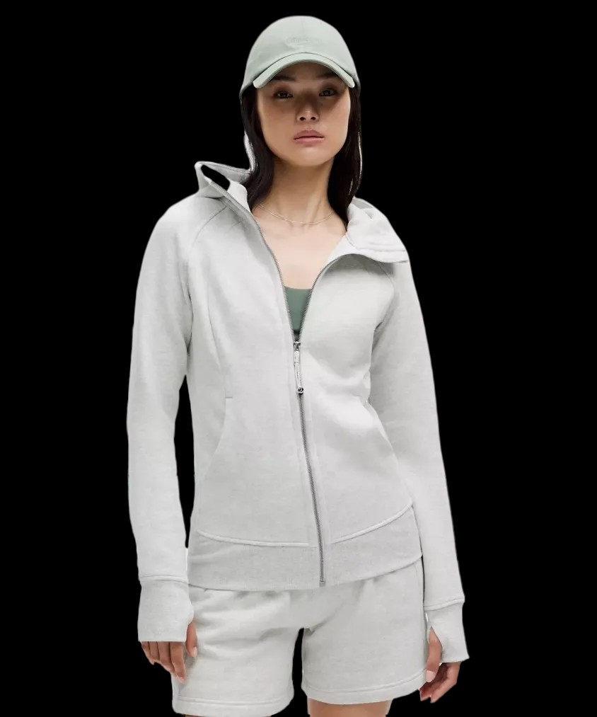 Lululemon Scuba Full-Zip Hoodie Heathered Core Ultra Light Grey - HypeFly India View 1