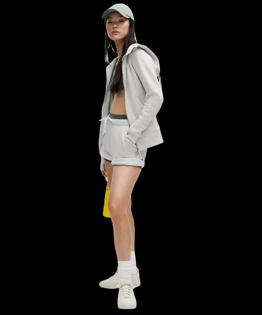 Lululemon Scuba Full-Zip Hoodie Heathered Core Ultra Light Grey - HypeFly India View 2