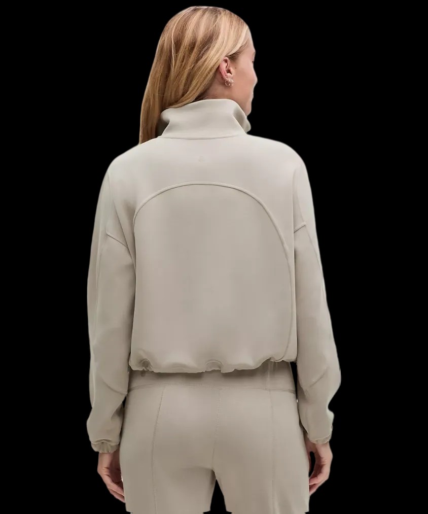 Lululemon Brushed Softstreme Half Zip Riverstone - HypeFly India View 2